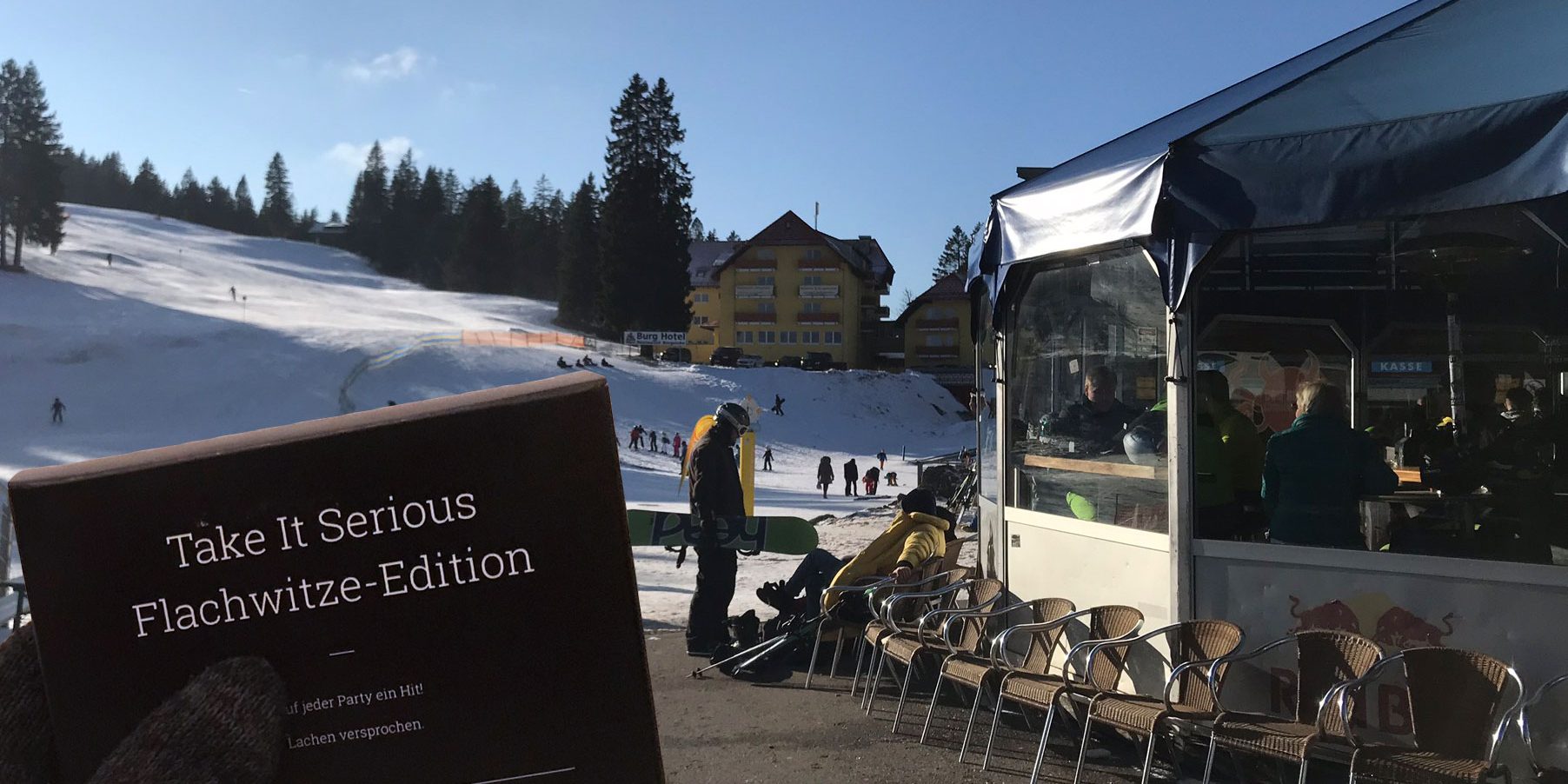 Hüttenspaß, Skifreizeit und Take It Serious passen perfekt zusammen