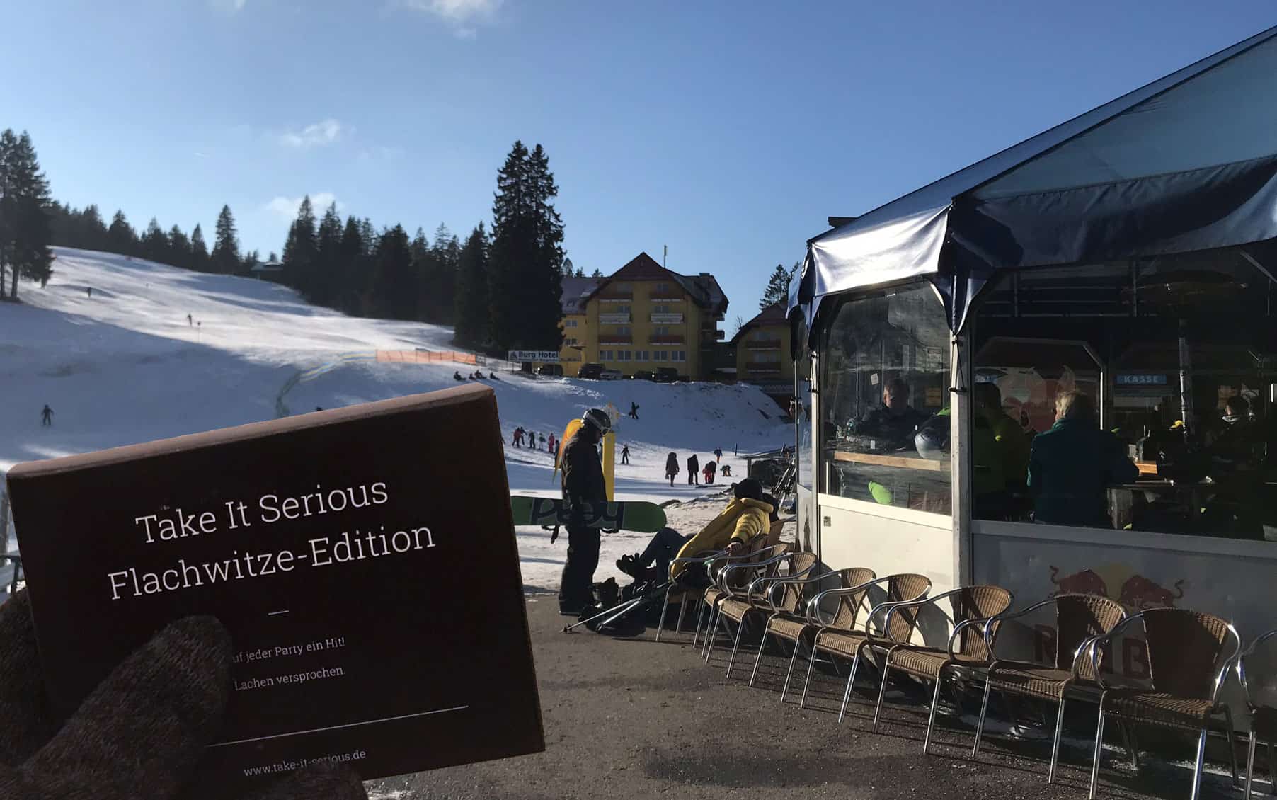 Hüttenspaß, Skifreizeit und Take It Serious passen perfekt zusammen