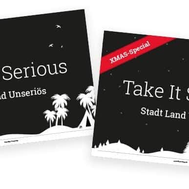 Stadt Land Unseriös gibt es in Spezial-Editionen: Sommer-Spezial für die Reisezeit und XMAS-Special für die Adventszeit