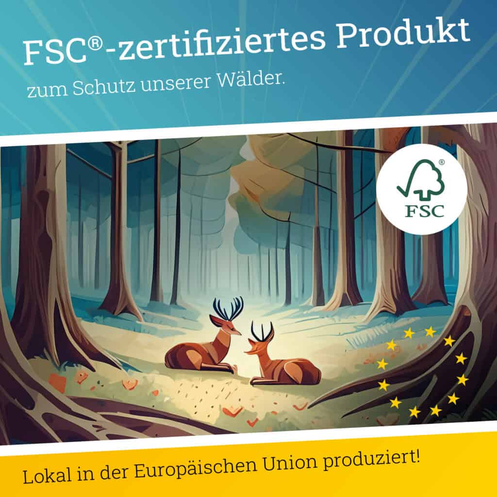FSC zertifiziert und in der europäischen Union produziert - Das ist Vollspeed