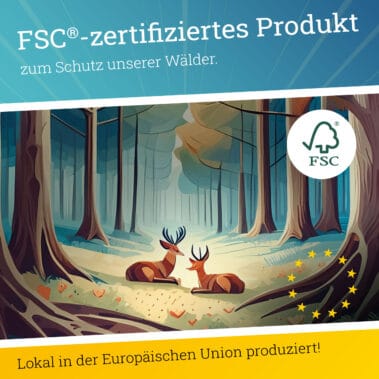 FSC zertifiziert und in der europäischen Union produziert - Das ist Vollspeed